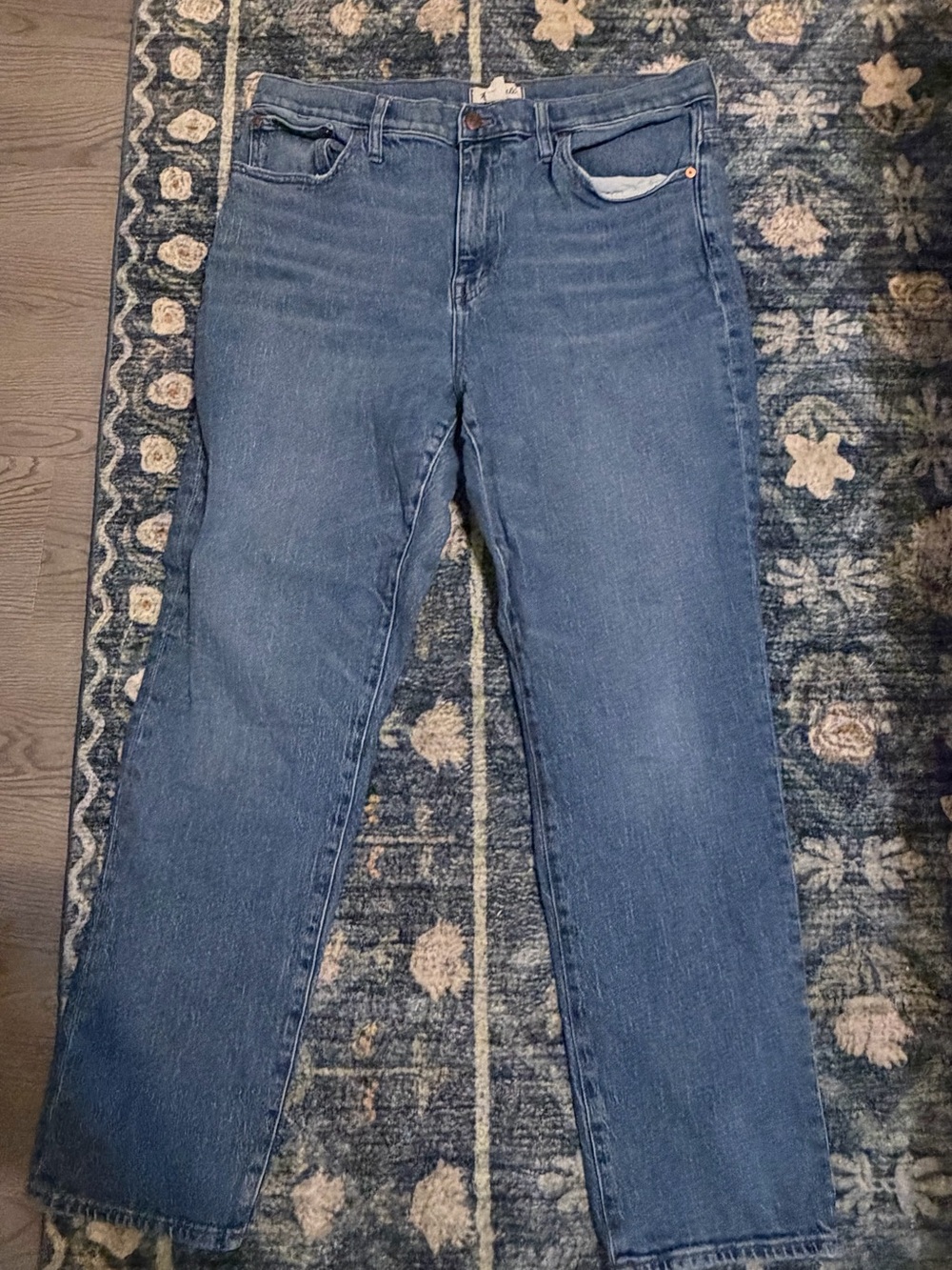 Madewell Classic High-Rise Straight Leg Jeans - Blue